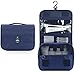 Mossio Hanging Toiletry Bag - Large Cosmetic Makeup Travel Organizer for Men & Women with Sturdy Hook (Dark Blue)