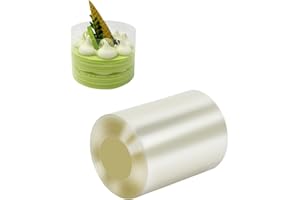 Urxirha Cake Collars Transparent Acetate Sheet Cake Rolls, Clear Cake Strips for Chocolate Mousse Baking, Cake Decorating (2.