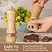 Haomacro Salt and Pepper Grinder Set, Wood Pepper Mills,Wooden Salt Grinders Refillable Manual Pepper Ginder with Acrylic Visible Window,Ceramic Grinding Core- 6.5 Inches–Pack of 2