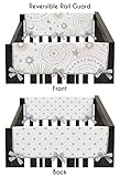 Sweet Jojo Designs 2-Piece Blush Pink, Gold, Grey and White Star and Moon Side Crib Rail Guards Baby Teething Cover Protector Wrap for Celestial Collection by