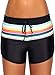 Dearlove Women Striped Waistband Swim Beach Board Shorts Swimsuit Bottoms