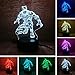 Marvel Movie Superhero Black Panther Action Figure 3D Table Lamp LED Night Lights Child Sleeping Decor Lamp Holiday Xmas Gifts (Black Panther)