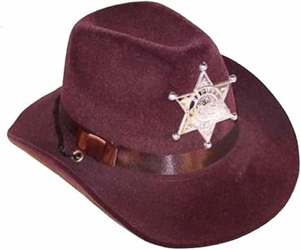 childrens brown felt cowboy hat