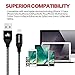 Aonlink iPhone Cable, 3Pack 3FT 6FT 10FT Nylon Braided Lightning to USB iPhone Charger Cord with Aluminum Connector for iPhone 7/7 Plus/6s/6s Plus/6/6Plus/5s/5c/5, iPad/iPod Models-Silver black
