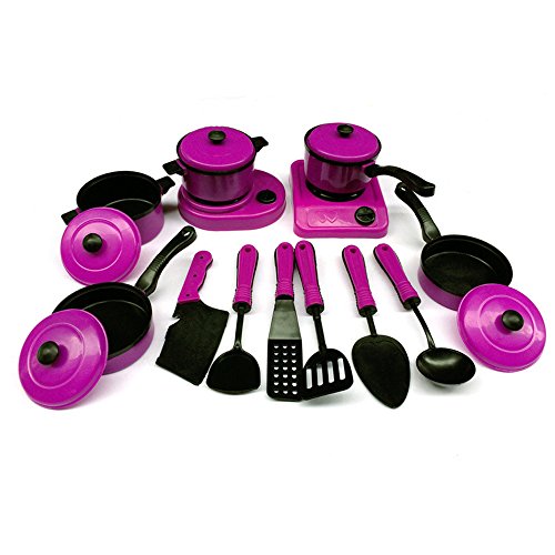 Gbell Toddler Pretend Kitchen Cookware Pots and Pans Set,Kids Role Play Kitchen Pretend Play Educational Toys Xmas Birthday Gifts for Girls Boys 3+, 9/11/12/13 Pcs