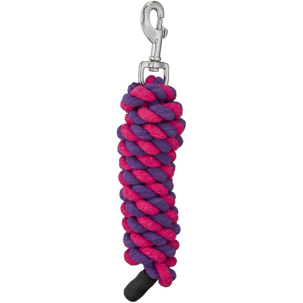 Tough 1 6-Feet Cotton Leads with Bolt Snaps, Purple/Pink