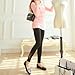 LOCOMO Women Girl Lace Crochet Floral Flower Pattern Pant Legging FFT153BLKBLK