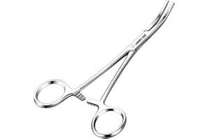 Lawmed Care Kelly Hemostat Forceps - Precision Surgical Tool for Medical and Crafting Applications (5.5" Curved)