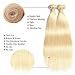 613 Blonde Bundles with Lace Frontal Closure 13x4 Ear To Ear with Baby Hair Straight Peruvian 613 Blonde 2 Bundles with Frontal Closure Virgin Hair Queen Plus Hair(12 12 with 12inch)