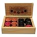 Amber Fight Gear Bullet Shot Carrom Board Coins - Professional Coins Wooden Carrom Game Coins Set, Wooden Checkers (24 Pieces) Approved & Recognized by International Carrom Federation