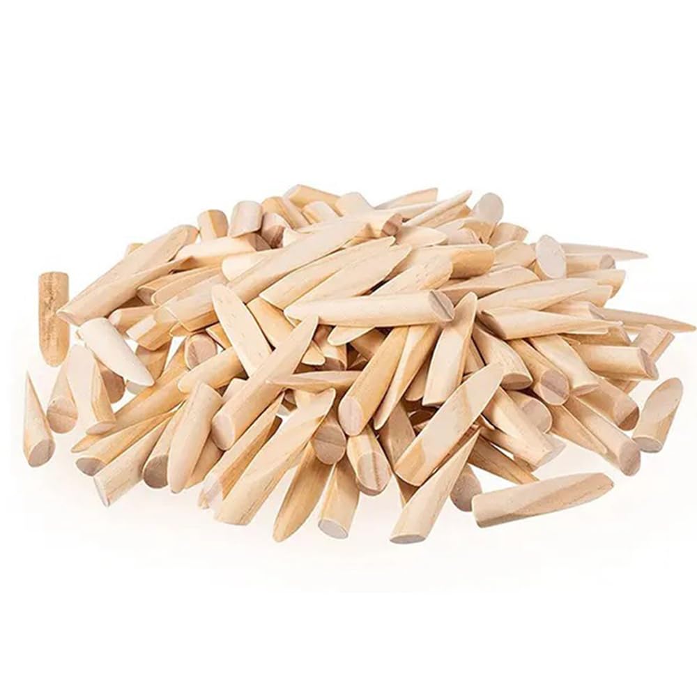50 Pcs Solid Wood Pocket Hole Plugs Woodworking Screws Plugs Kit Wooden Dowels for Pocket Hole Jig Woodworking Tool