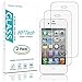 HPTech iPhone 4S Screen Protector - (2-Pack) Tempered Glass for Apple iPhone 4, iPhone 4S Bubble Free 9H Hardness with Lifetime Replacement Warranty