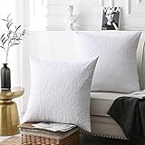 MarCielo 2 Pack Euro Sham Covers Euro sham 26x26 Euro Sham White 26 x 26 inches (White)