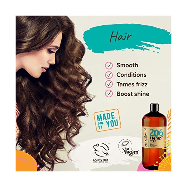 Naissance HanfÃ¶l (Nr. 206) - 900ml - Kaltgepresst HanfsamenÃ¶l fÃ¼r Gesicht, Haut, Haare – Bild 3