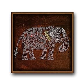 Framed Canvas Wall Art for Living Room, Bedroom Indian Tribe Totem Theme Canvas Prints for Home Decoration Ready to Hang - 16x16 inches