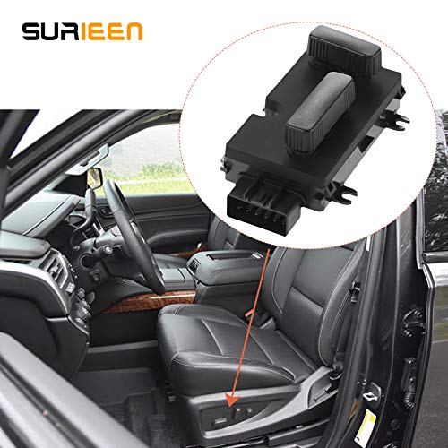 Replaces 12450166 for Driver Side 8-Way Power Seat Switch, Front Left Adjustment Recline Recliner Switch Fits for 1999-2006 Cadillac Escalade Avalanche Silverado Suburban Tahoe Sierra Yukon Hummer H2 - Thumbnail 3