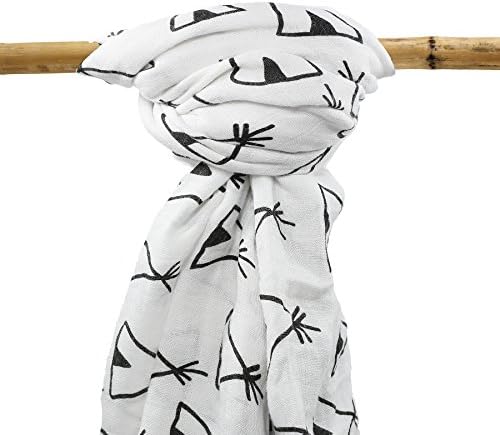Organic Bamboo Muslin Swaddle Blanket - Oversized - Excellent Baby Shower Gift - Premium Breathable Receiving Blanket