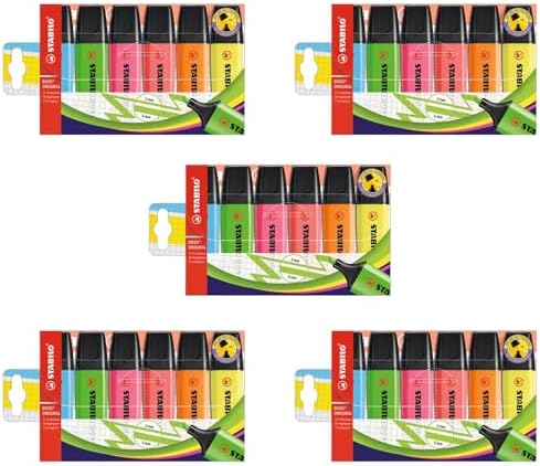 Marcadores da marca STABILO modelo Surligneur Stabilo Boss pointe biseautée assortis bolso de 6