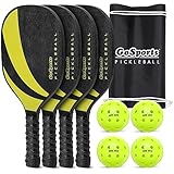 GoSports Pickleball Set with 4 Paddles, 4