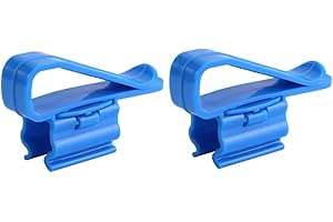 OSOLADY 2pcs Aquarium Filtration Hose Clip with Sliding Clamp for Water Tank and Bucket Blue Hose Holder for