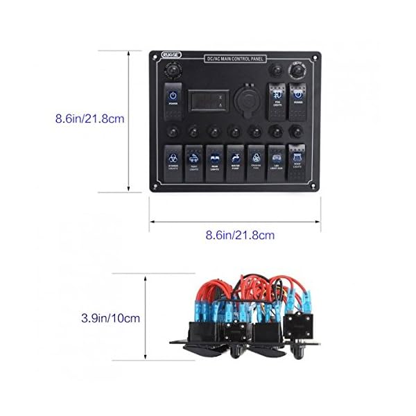LTC-10-Gang-Waterproof-Car-Auto-Boat-Marine-LED-ACDC-Rocker-Switch-Panel-Circuit-Breaker-Digital-Voltmeter-with-12V-Cigarette-Socket
