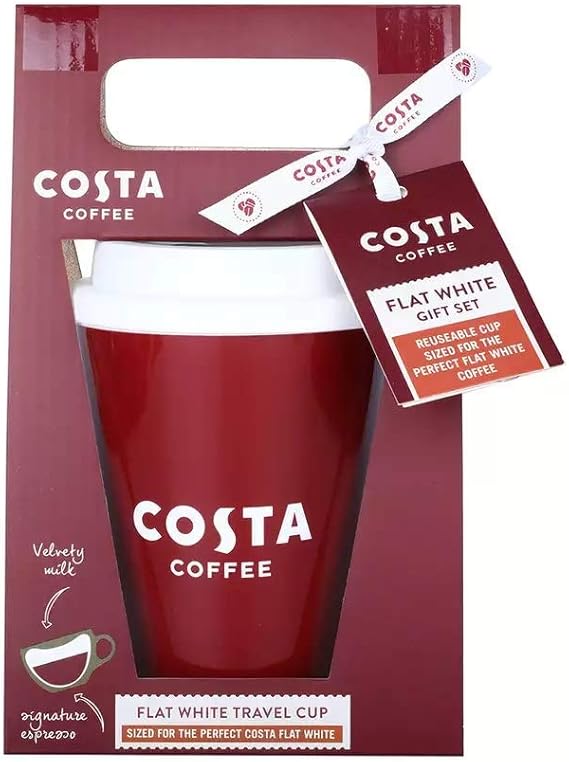 Costa Coffee Reusable Red Plastic Travel Mug Tumbler Cup Double Wall 450ml Ripple Design Amazon Co Uk Kitchen Home