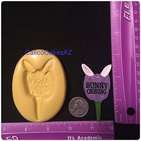 Easter Bunny Crossing Fondant Mold Chocolate GumpasteSuper