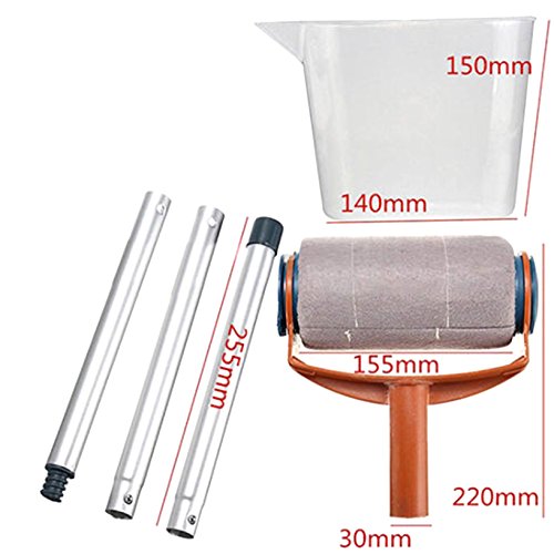 Toyofmine Paint Handle Flocked Roller Brush Runner Wall Painting Edger Room 5Pcs/set - Thumbnail 3