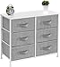 Sorbus Dresser with 6 Drawers - Chest Organizer Unit with Steel Frame Wood Top & Handle Easy Pull Fabric Bins for Clothes - Storage Furniture for Bedroom, Hallway, Living Room, Nursery & Closet