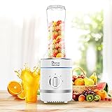 Doctor Hetzner 300W Personal Blender High-Speed Smoothies Maker Juice Blender with a 20oz/600ml Portable Sport Bottle BPA-free Tritan Take-along Jar, White