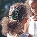 HairZing Iridescent Blue Flowers Hair Comb 2-Pack, Hair Accessory Perfect for Easy Ponytails, UpDos and Twists, Light Blue, Medium/Large