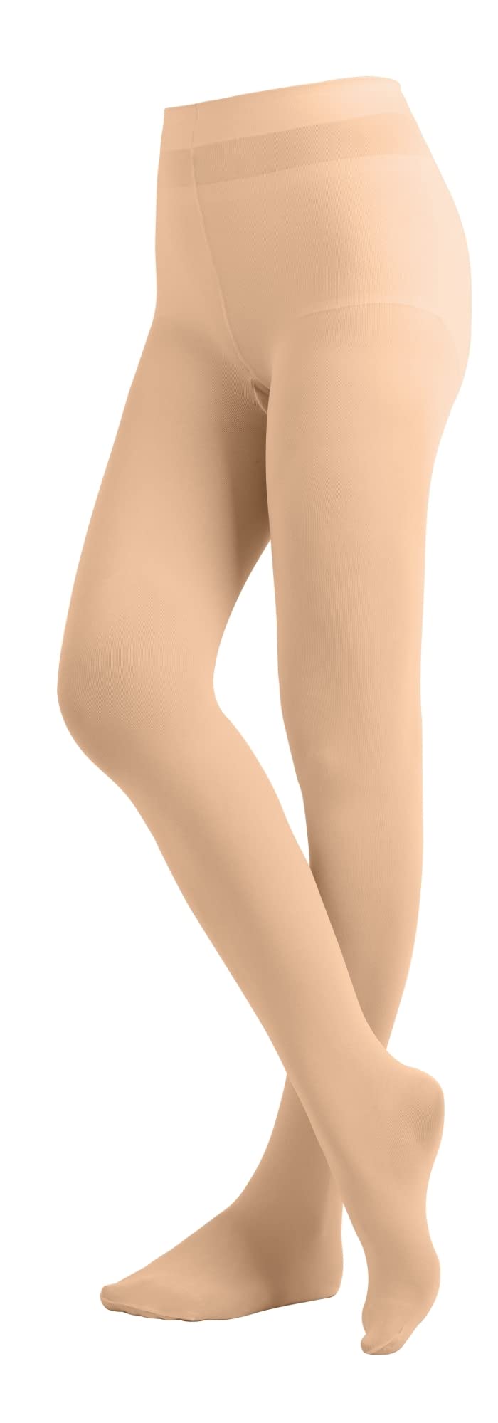 Photo 1 of EMEM Apparel Women's Ladies Solid Colored Opaque Dance Ballet Costume Microfiber Footed Tights Stockings Fashion Nude A