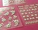 ALLYDREW Fingernail Stickers Nail Art Nail Stickers Self-Adhesive Nail Stickers 3D Nail Decals - Bows, Hearts & Flowers (3 Designs/6 Sheets)