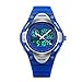 Boys Digital Watch Kids Sports Wrist Watches Electronic Outdoor Waterproof Alarm Stopwatch LED Light Dual Time Zone – Blue
