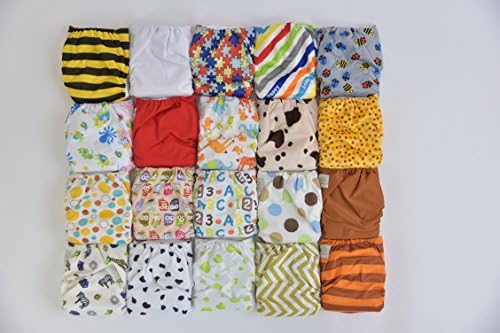 20 Pack Pocket Cloth Diapers with 40 Inserts (2 Inserts Per Diaper)-unisex Pack