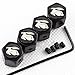CHAMPLED New (4PC) Rabbit VW Volkswagen Logo Metal Black Wheel TIRE AIR Valve STEM CAPS DUST Cover