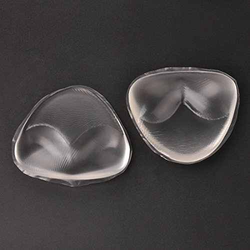 Zcoins 1 Pair of Silicone Bra Inserts Push up Bra Pads Breast Enhancers for AA to C (Transparent)