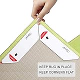 Sprtpilo Rug Gripper, Anti Curling Rug Gripper, Non Slip Rug Gripper, Rug Grippers for Hardwood Floors, Extra Strong Grip,Keep Rug in Place and Keep Corners Flat. Premium Rug Corner Grippers, 8 Pieces