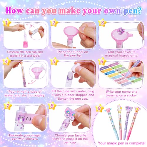 Craft Kits for 6 7 8 9 10 Year Old Kids, Gifts for 5-12 Year Old Girls, Arts and Crafts for Kids Age 6 8 9 DIY Pen Making Kit, Personalised Pen Creator Studio Girls Boys Birthday Presents Creative Toy