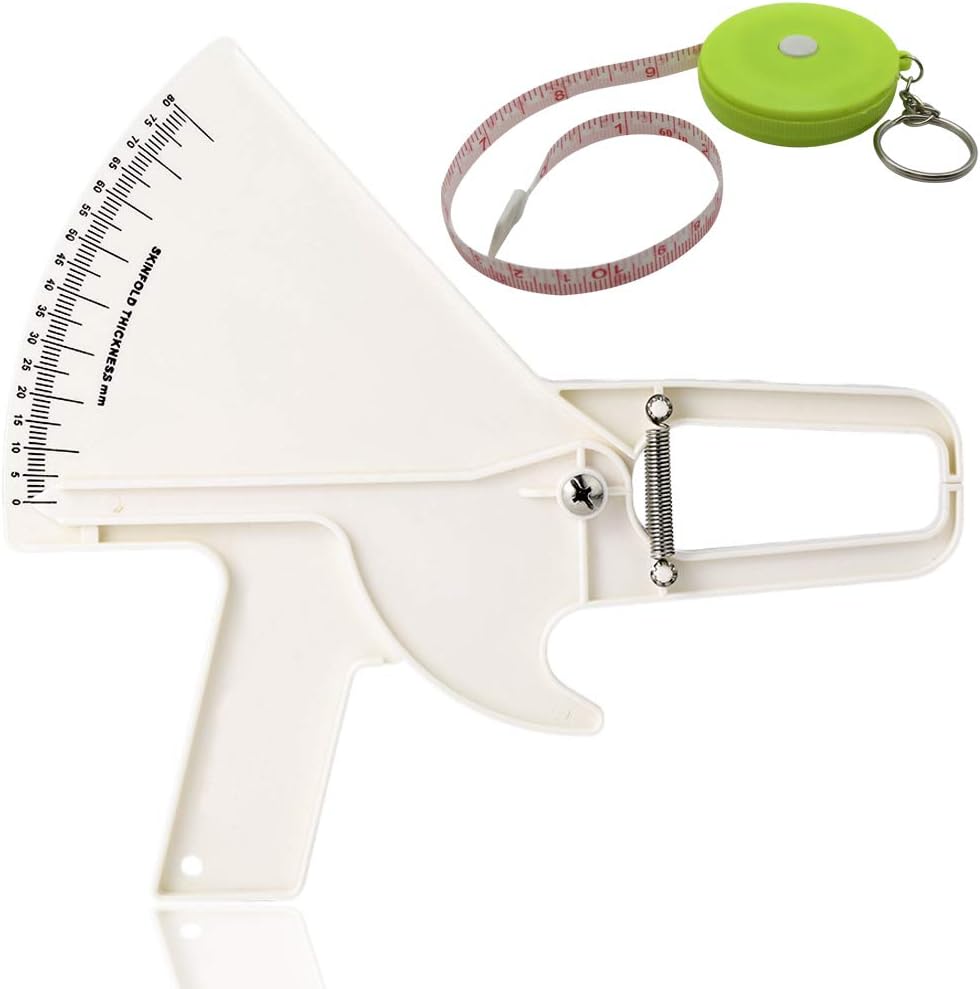 Pantinue Skinfold Body Fat Caliper Set, Body Measuring Tape Included