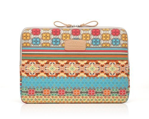Kayond Bohemian Style Canvas Fabric 13-13.3 Inch Laptop / Notebook Computer / Macbook / Macbook Pro / Macbook Air Sleeve Case Bag Cover (13-13.3 Inches, Bohemian)