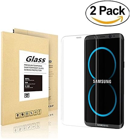 Samsung Galaxy S8 Plus Tempered Glass Screen Protector, AIKIN S8 plus Screen[Full Coverage][3D Curved Edge], Anti-Scratch, Anti-Fingerprint, Bubble Free for Galaxy S8 Plus (Tempered Glass Clear 2Pack)