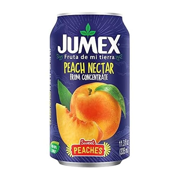 JUMEX PEACH JUICE NECTAR – PEACH NECTAR MADE WITH FRESH FRUIT PUREE – FRUIT JUICE CONCENTRATE FOR SMOOTHIE MIX, COCKTAIL MIXERS & KIDS DRINKS & BEVERAGES – 11.3OZ, 1 PACK CANNED DRINK