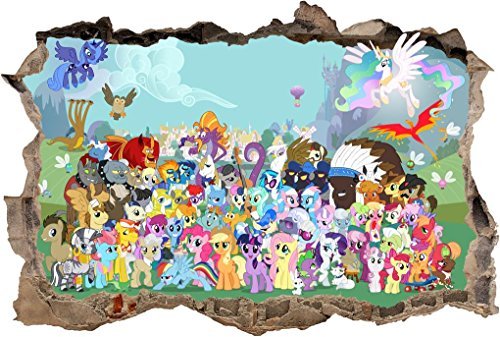 MY LITTLE PONY Smashed Wall Decal Graphic Wall Sticker Decor Art Pinkie Pie H392, Large