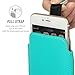iPhone 8 Plus iPhone 7 Plus IPhone 6 6S Plus 5.5 Sleeve , [ Minimalism ] Elastic Pull Strap , Synthetic Leather Protective Sleeve Pouch Cover Case , Professional Executive Case Design . - Teal