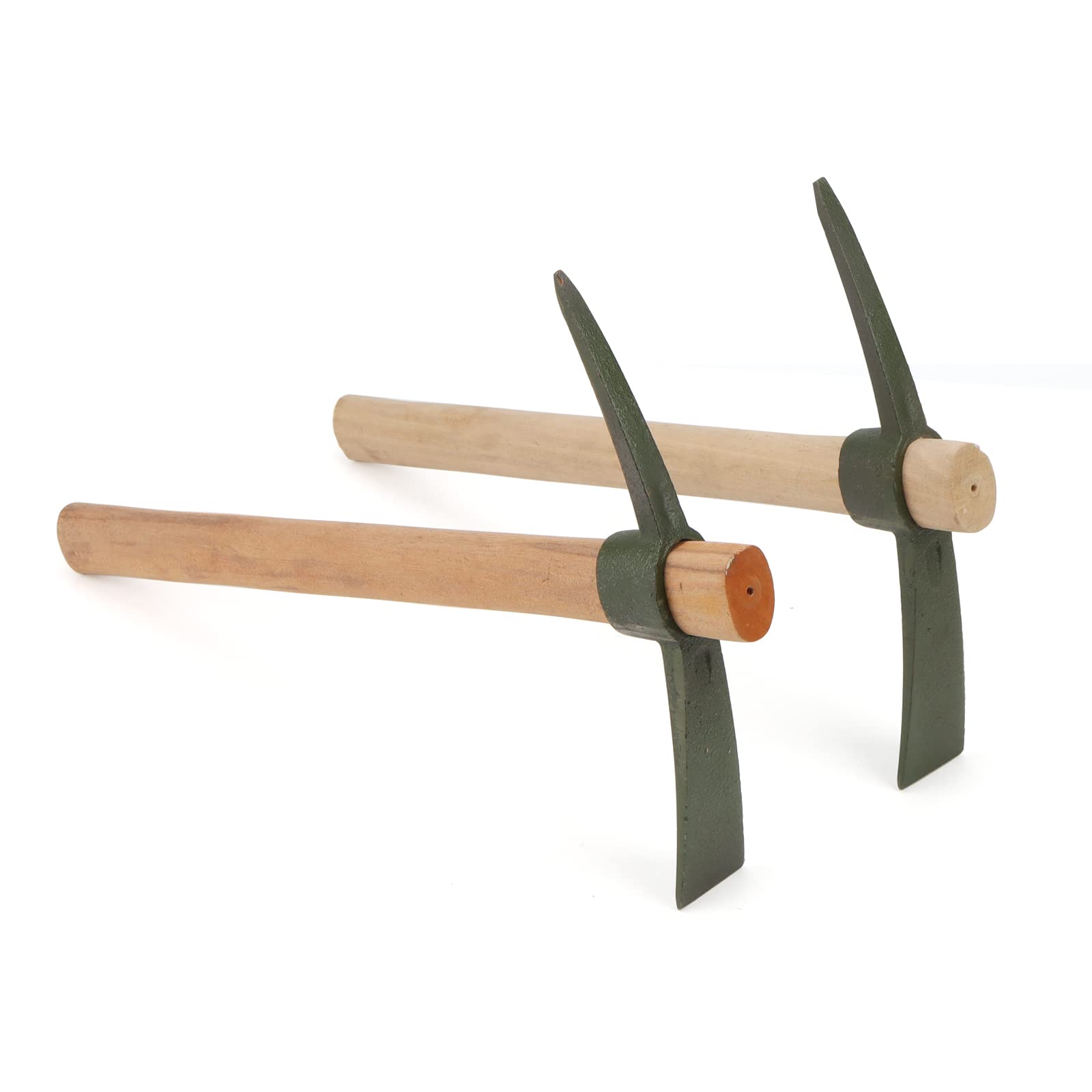 KEILEOHO 2 PCS 13.7 Inch Garden Pick Mattock, 35x23cm Pick Mattock Hoe with Handle, Garden Mattock, Pickaxe for Gardening, Planting Camping