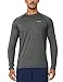 BALEAF Men's Long Sleeve Running Shirts Quick Dry Workout Shirts Athletic T-Shirts Lightweight Soft Fishing Tee Tops Grey Heather Size XL