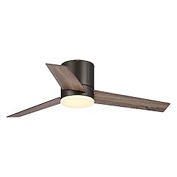 Vaczon 48 Inch Black Low Profile Ceiling Fan with