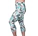 Zerdocean Women's Plus Size Lightweight Printed Capri Leggings style-033 3X