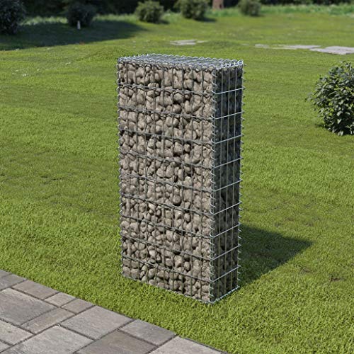 vidaXL Gabionenwand Verzinkter Stahl 50x20x100 cm Gabione Steinkorb Drahtkorb – Bild 2